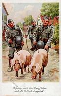 Propaganda WK II Schweine Soldaten  I-II Cochon - War 1939-45