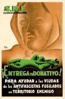 Propaganda WK II Spanien Entrega Tu Donativo I-II - Guerre 1939-45