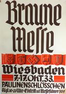 Propaganda WK II Wiesbaden (6200) Plakat 84,5 X 60 Braune Messe II (repariert) - Guerre 1939-45