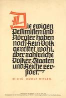 Propaganda WK II Wochenspruch Der NSDAP Plakat  24 X 35 Cm I-II - Oorlog 1939-45