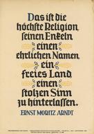 Propaganda WK II Wochenspruch Der NSDAP Plakat  24 X 35 Cm I-II (kleiner Einriss) - Oorlog 1939-45