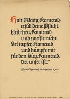 Propaganda WK II Wochenspruch Der NSDAP Plakat  24 X 35 Cm II (kleine Einrisse) - Oorlog 1939-45
