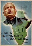 Mussolini WK II Propaganda Italien I-II - Guerre 1939-45