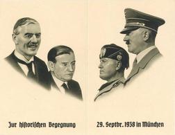 MUSSOLINI-HITLER WK II - Klappkarte München 1938 I - War 1939-45