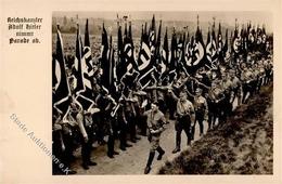 Hitler Nimmt Parade Ab WK II  Foto AK I-II - Guerre 1939-45