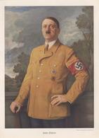 Hitler WK II Plakat 25 X 34 Cm Sign. Knirr, Heinrich Prof. I-II - War 1939-45