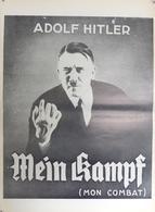 Hitler WK II Plakat Mein Kampf (Mon Combat) 42 X 59 Cm I-II - War 1939-45