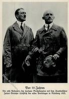 REICHSPARTEITAG NÜRNBERG 1923 - Reichskanzler Hitler Und Frankenführer Julius Streicher 10jähr. Erinnerungskarte 1933 I  - War 1939-45