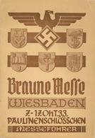 WIESBADEN WK II - BRAUNE MESSE 1933, 34seitiger, Bebilderter Messführer , Ecke Gestoßen - Weltkrieg 1939-45