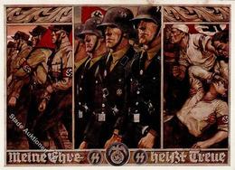 SS Propaganda Sign. Albrecht, F. Künstler-Karte I-II (am Rand Fleckig) - War 1939-45