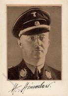 SS Reichsführer Heinrich Himmler Mit Original Unterschrift I-II (keine AK Bild Aus Zeitung Auf Karton Geklebt) Journal - War 1939-45