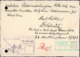 SS WK II Autograph Dr. Schütz SS Obersturmführer I-II (Aktenlochung) - Guerre 1939-45