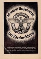 SS WK II Bilderfolge Achtung Im Straßenverkehr Bei Verdunkelung I-II - Guerre 1939-45