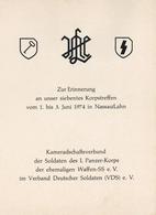 SS WK II Nachkrieg Nassau/Lahn 7. Korpstreffen Der Ehemaligen Waffen SS 1974 II - Guerre 1939-45