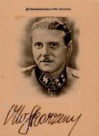 SS WK II Ritterkreuzträger Skorzeny, Otto Sturmbannführer Handgemacht Aus Zeitungsausschnitten Mit Unterschrift KEINE AK - Guerre 1939-45
