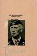SS WK II Ritterkreuzträger Tychsen, Christian Sturmbannführer Handgemacht Aus Zeitungsausschnitten Mit Unterschrift KEIN - Weltkrieg 1939-45