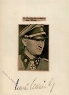 SS WK II Ritterkreuzträger Ullrich, Karl Obersturmbannführer Handgemacht Aus Zeitungsausschnitten Mit Unterschrift KEINE - War 1939-45