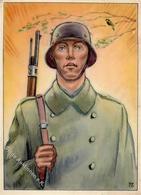 SS WK II Soldat Sign. Gipser, H. W. RS Stempel I-II - Weltkrieg 1939-45