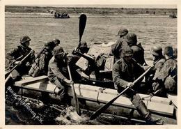 SS WK II Unsere Waffen SS Pak Setzt über Einen Kanal Foto AK I-II - War 1939-45
