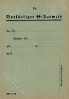 SS WK II Vorläufiger SS-Auseweis I-II - Weltkrieg 1939-45