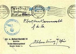 SS-Feldpostbrief 1942 WK II - SS- U. POLIZEI-GERICHT III BERLIN-SCHMARGENDORF I-II - War 1939-45