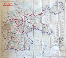 WK II HJ Amtliche Gliederungskarte Der Reichsjugendführung Der NSDAP 123 X 92 Cm II (Einrisse) - Guerre 1939-45