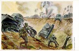 Panzer (WK II) WK II  Künstlerkarte I-II Réservoir - Oorlog 1939-45