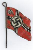 WK II Anstecknadel Kriegsflagge Metall I-II - Guerra 1939-45