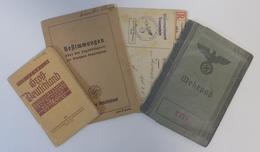 WK II Dokumente Nachlaß Thomas Schnaitter Wehrpaß Beleg Wehrmeldeamt Taschenbuch Groß Deutschland U. Heft Bestimmungen ü - Weltkrieg 1939-45