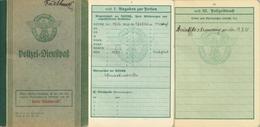 WK II Dokumente Polizei Dienstpaß Eintrag Erinnerungsmedaille I-II - Guerre 1939-45