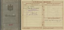 WK II Dokumente Wehrpass Heer Eintrag Orden Inf. Sturmabzeichen - War 1939-45