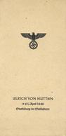 WK II Gau Hessen Nassau Programm Zur 450 Jahrfeier Des Geburtstags Von Ulrich Hutten Auf Der Steckelburg II (repariert) - Guerre 1939-45