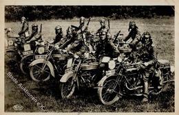 WK II Kradfahrer Foto AK I-II (Eckbug) - Guerre 1939-45