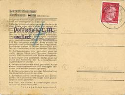 WK II KZ - Post Mauthausen Kartenbrief I-II (Gebrauchsspuren) - Guerre 1939-45