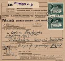 WK II KZ - Post Paketkarte Konzentrationslager Mauthausen I-II - Guerre 1939-45