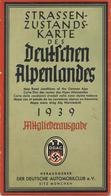 WK II Mannheim (6800) Straßenzustandskarte Des Deutschen Alpenlandes 1939 II - Guerre 1939-45