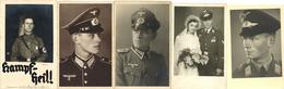 WK II Partie Mit Circa 40 Foto-Karten U. Fotos Div. Formate Meist Portraits In Uniform I-II - Guerre 1939-45