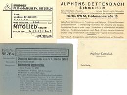 WK II UFA Kameramann Alphons Dettenbach Lot Mit 4 Belegen I-II - War 1939-45