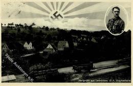 Aufgehende Sonne WK II - Heilgrüße Aus LEONBRONN,O.A. Brackenheim HITLER I-II - Guerre 1939-45