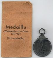 WK II Orden MILITARIA - MEDAILLE WINTERSCHLACHT Im OSTEN 1941/42 Mit Tüte I-II - Guerra 1939-45