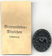 WK II Orden MILITARIA - VERWUNDETEN-ABZEICHEN (schwarz) Mit Tüte I - Guerre 1939-45