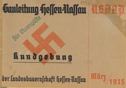Buch WK II Gauleitung Hessen-Nassau NSDAP Kundgebung Der Landesbauernschaft 1935 Programm II- (repariert) - War 1939-45