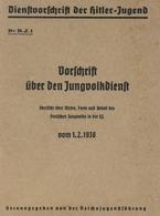 Buch WK II HJ Vorschrift über Den Jungvolkdienst Hrsg. Reichsjugendführung1938 67 Seiten Div. Abbildungen II - Weltkrieg 1939-45