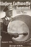 Buch WK II Unsere Luftwaffe Kommt In Den Gau Hessen-Nassau 1935 Programm 32 Seiten Viele Abbildungen II - Guerre 1939-45