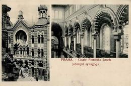 Synagoge Prag Ansichtskarte I-II Synagogue - Judaika