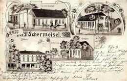 Synagoge SCHERMEISEL,Neumark - Litho Mit Synagoge, Etwas Fleckig, I-II Synagogue - Jewish