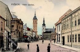 Synagoge VYSKOV,Tschechien - Strasse Mit Synagoge I Synagogue - Judaika