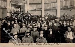 Synagoge WIEN - Kriegsgottesdienst Im Wiener STADTTEMPEL 1915 I Synagogue - Judaisme