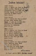 Judaika - JUDEN HINAUS! - Deutsche Arier! Kaufet Keine Judenzeitungen! ANTISEMITENBUND AMSTETTEN, 1922 I-II Judaisme - Judaisme