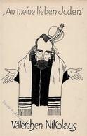 Judaika Väterchen Nikolau An Meine Lieben Juden Karikatur I-II Judaisme - Jewish